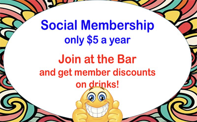 Social membership $5 a year